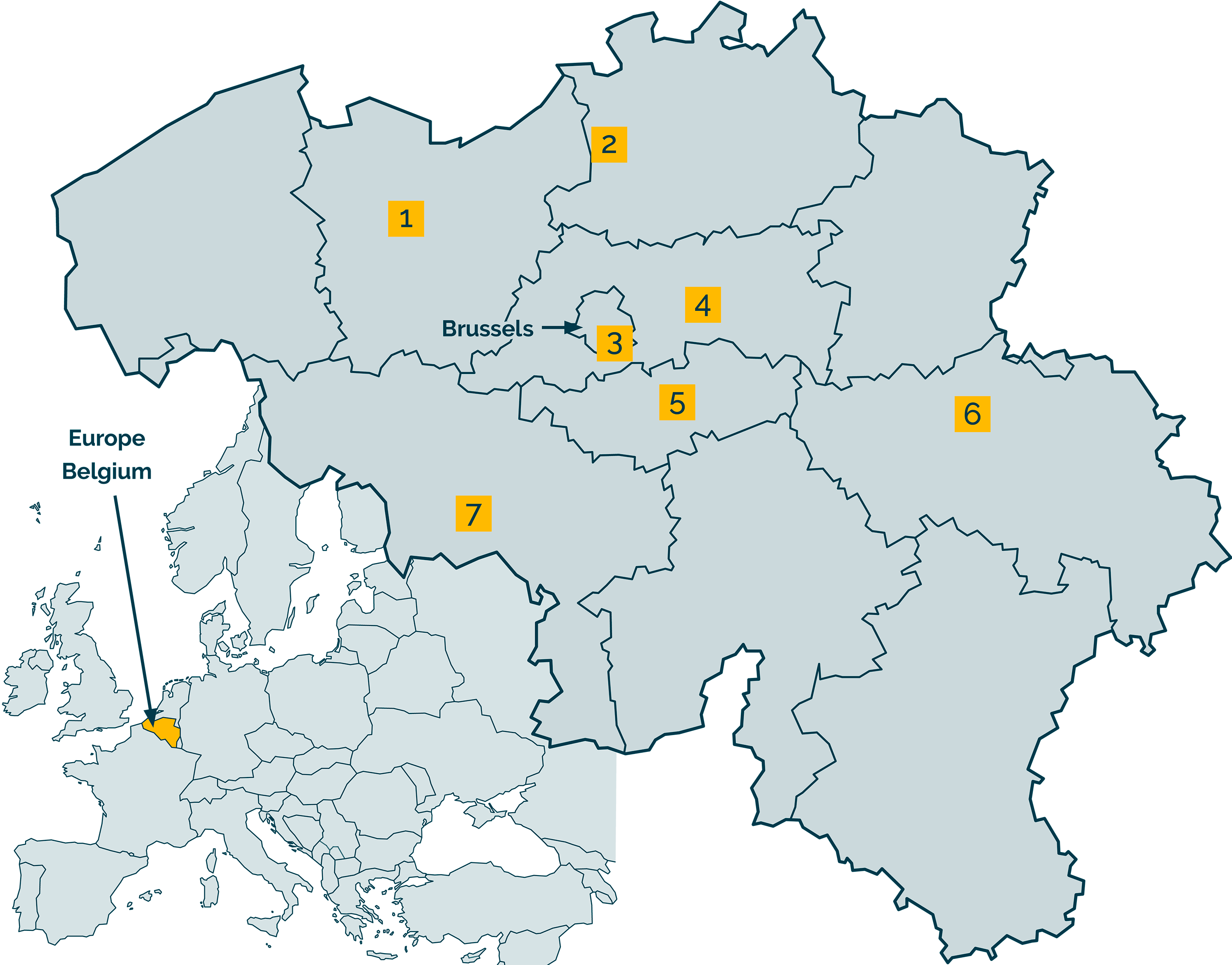 Map of Belgium