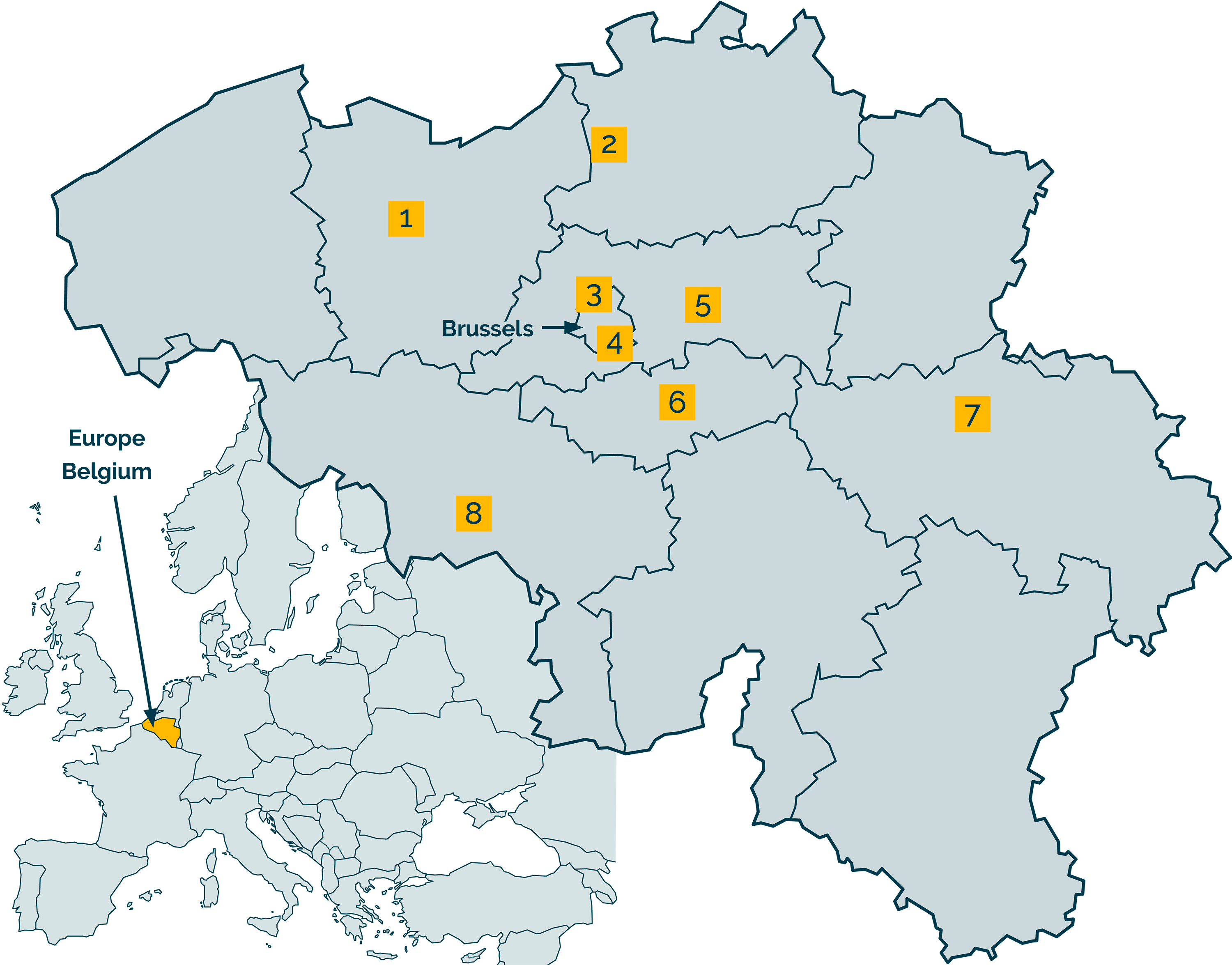 Map of Belgium