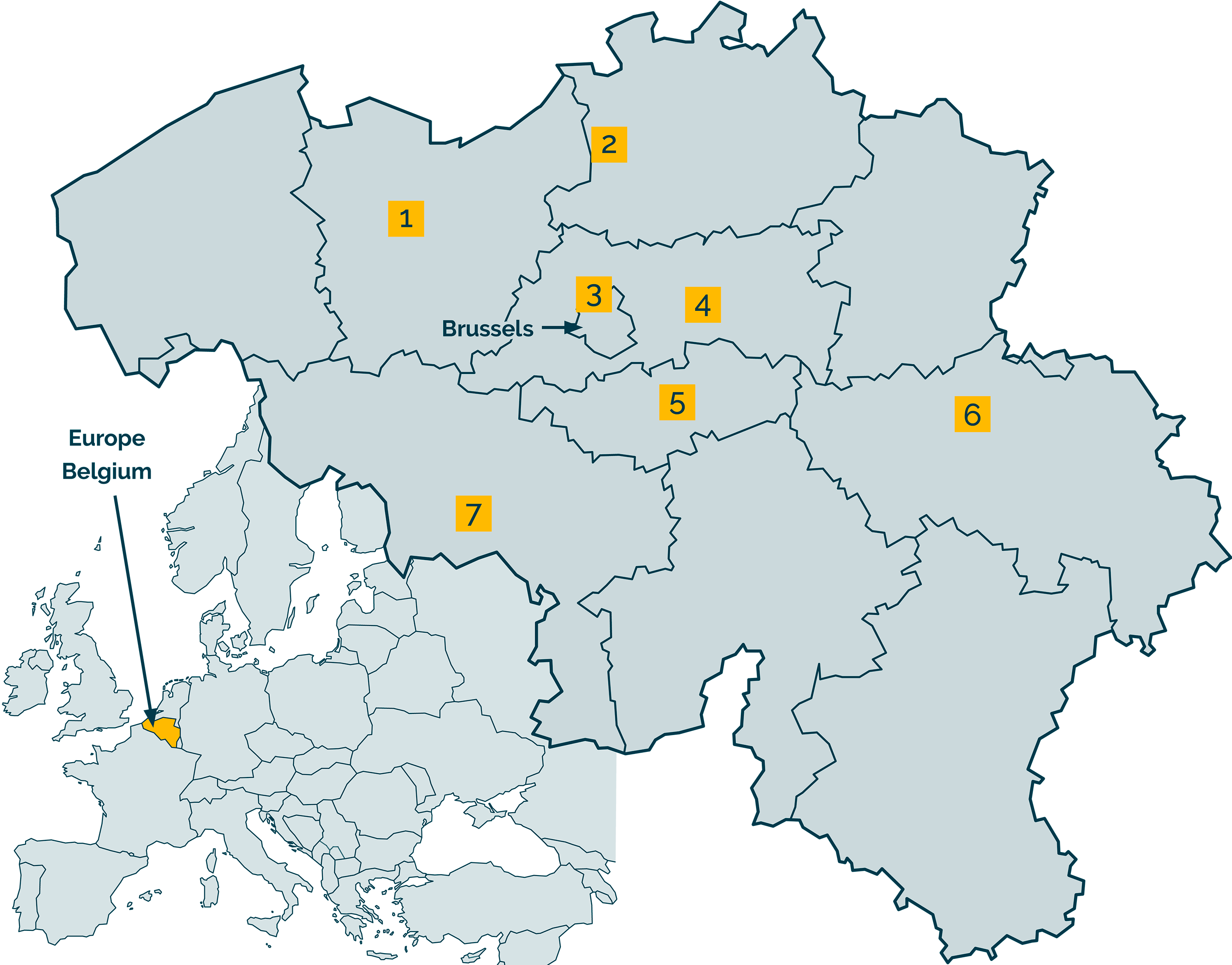 Map of Belgium